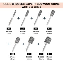 OLIVIA GARDEN - OLIVIA GARDEN COLIS BROSSES EXPERT BLOWOUT SHINE WHITE & GREY