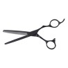 OLIVIA GARDEN - CISEAUX OLIVIA GARDEN SILKCUT PRO MATT BLACK OFFSET EFFILEUR T 6.0 / 35 DENTS